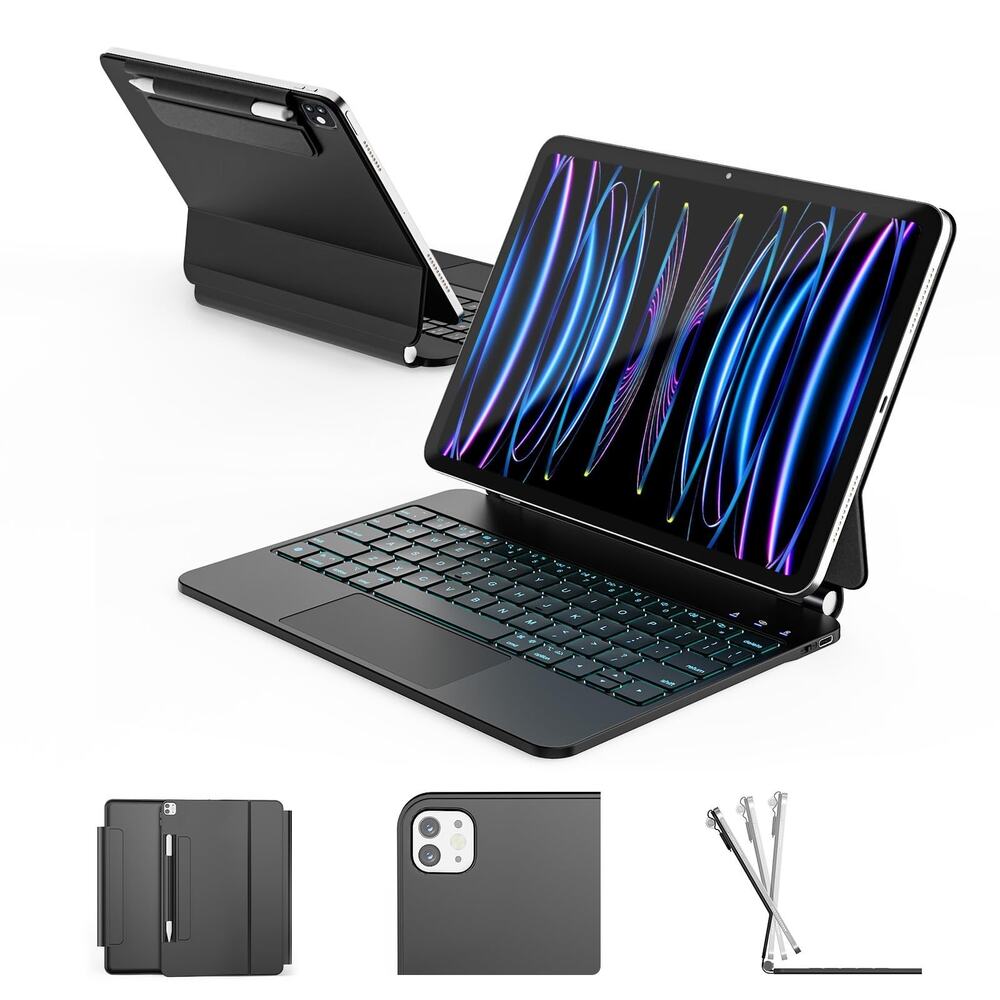RAYMCRAFT for iPad Air 11 inch Case with Keyboard (M4/M3/M2, 2026/2025/2024),...